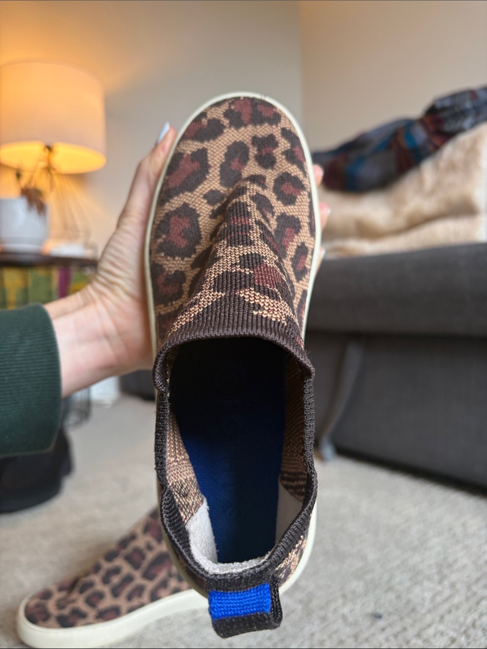 Rothy's Leopard-Print Chelsea Ankle Sneaker - Picture 3 of 4